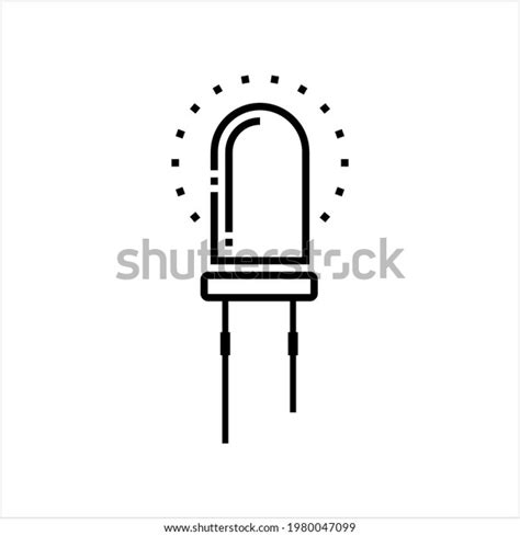 Led Icon Light Emitting Diode Vector Stock Vector Royalty Free