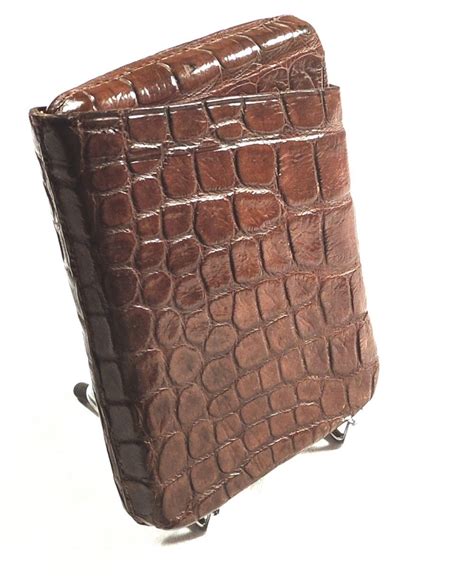 Antique Victorian Genuine Crocodile Leather Cigar Case C1880 391000 Leather Cigar Case