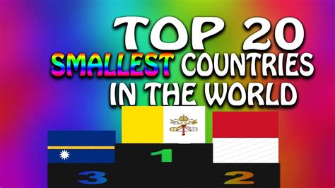 Top 20 Smallest Countries In The World By Area YouTube