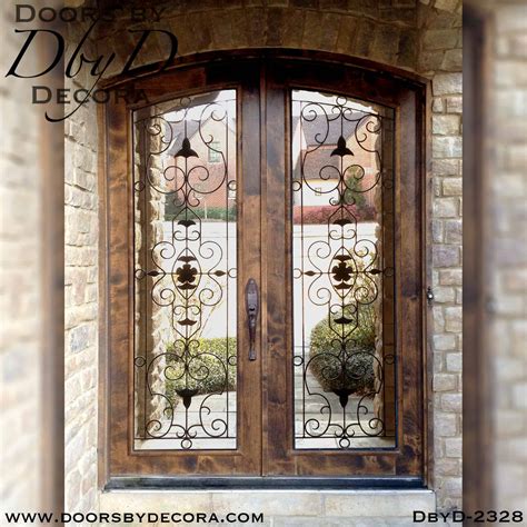 Custom French Country Full Lite Doors With Iron Entry Doors By Decora