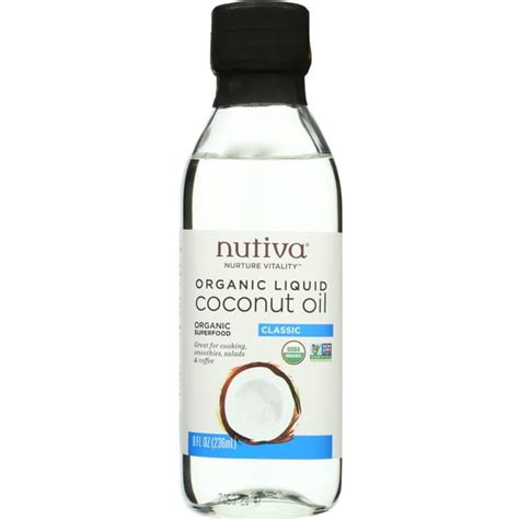 Nutiva Organic Unrefined Liquid Coconut Oil From Fresh Non Gmo