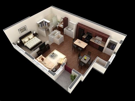 Attractive one bedroom floor plans for apartments inspirations with. 1 Bedroom Apartment/House Plans | smiuchin