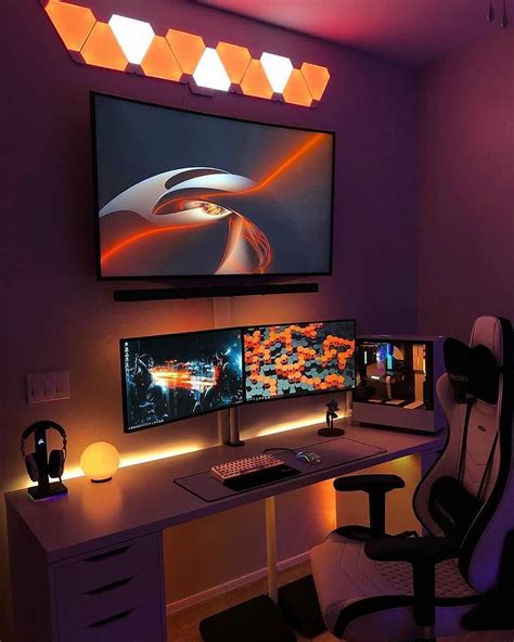 Setup Gaming Lachaisedugamer Video Game Room Design Bedroom Setup