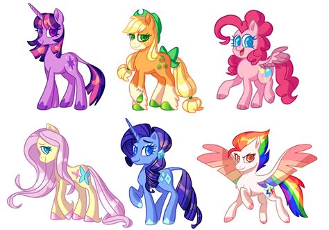 The Four Ponys Are All Different Colors