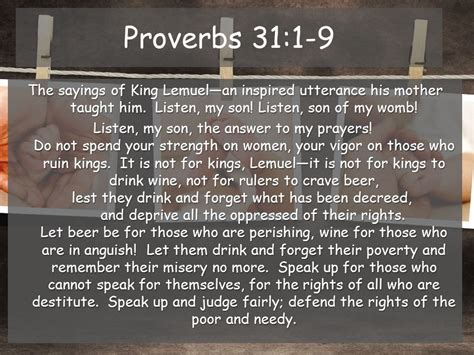 Proverbs 31 1 9 Mother Teach Proverbs 31 Proverbs