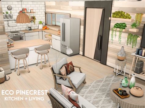 The Sims Resource Eco Pinecrest Kitchen Living
