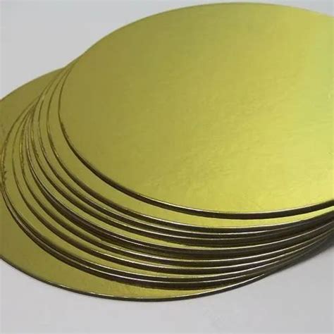 Cardboard Golden Round Cake Base Boards For Bakery At Best Price In