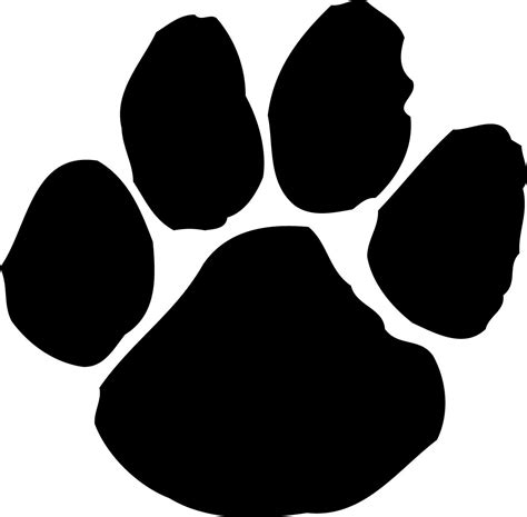 Tiger Paw Print Stencil Clipart Best Dog Paw Print Puppy Paw