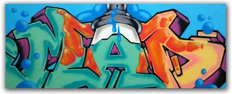 Graffiti Artist Seen Mad Aerosol On Canvas Dirtypilot