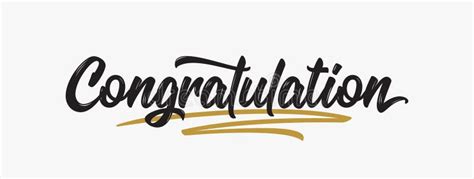 Congratulations Typography Lettering Decorative Text Card Design Stock