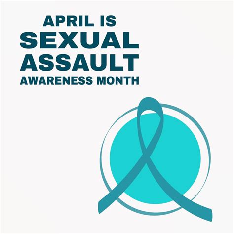 Sexual Assault Awareness Month Concept Banner Template With Teal