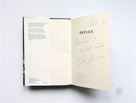 Reflex Signed Dick Francis By Dick Francis Near Fine Hardcover 1980 1st Edition Signed By
