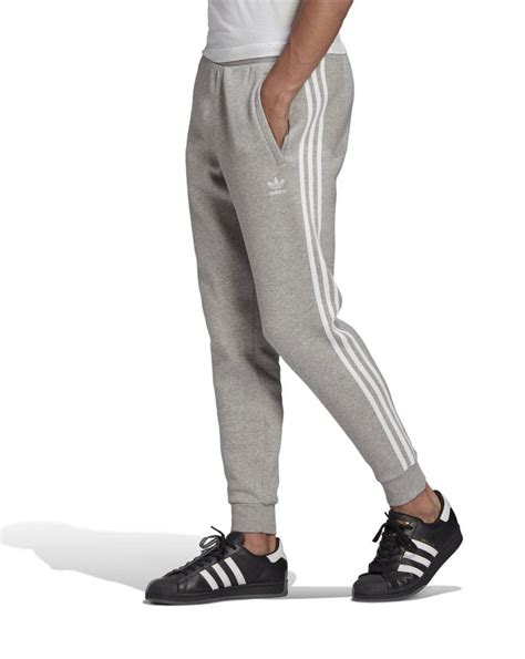 Adidas Originals 3 Stripes Track Pants Grey 80s Casual Classics