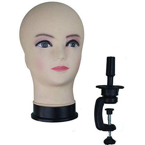 cosmetology bald female makeup manikin head for wigs making and display mannequin head with c