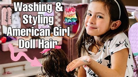 How To Wash And Style An American Girl Dolls Hair Youtube