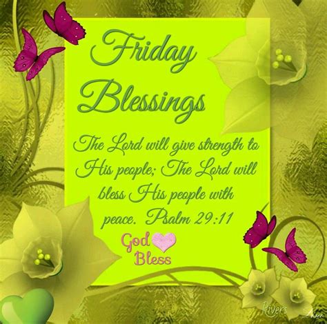 Friday Blessings Psalm 2911 The Lord Will Bless His People With