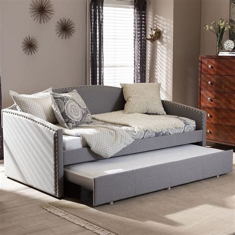 Grey Daybed Twin Daybed With Trundle Grey Headboard Daybed Sofa Upholstered Beds Twin Bed
