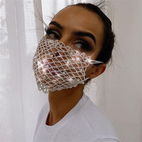 Crystal Face Mask Diamonds Face Mask Rhinestone Face Mask | Etsy | Fashion face mask, Face mask 