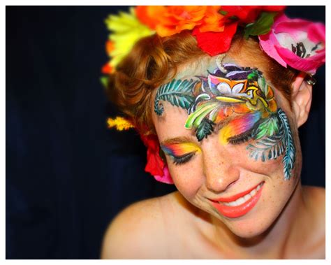 Tropical Face Paint Fabaic Convention Lea Holman Sunflower Artistry Face Painting Butterfly