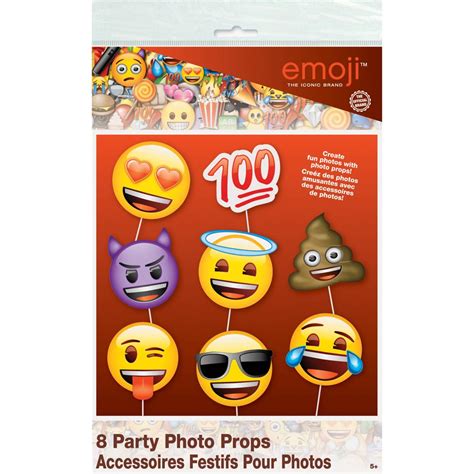 Emoji Photo Booth Props 8pc
