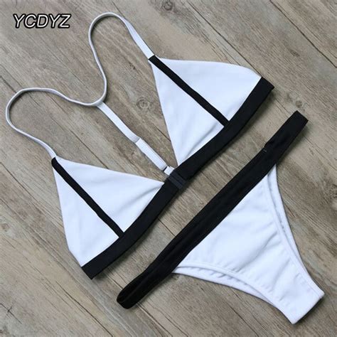 Ycdyz 2017 New Sexy Micro Bikinis Women Swimsuit Swimwear Halter Brazilian Tanga Bikini Set