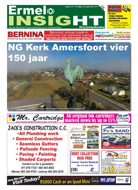 22 September 2017 By Ermelo Insight Newspaper Issuu