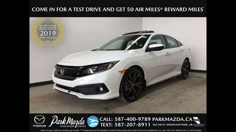 Every used car for sale comes with a free carfax report. WHITE 2019 Honda Civic Sedan SPORT Review Sherwood Park ...
