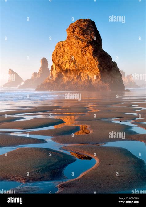 Sea Stacks And Low Tide Reflecting Pools At Samuel H Boardman State