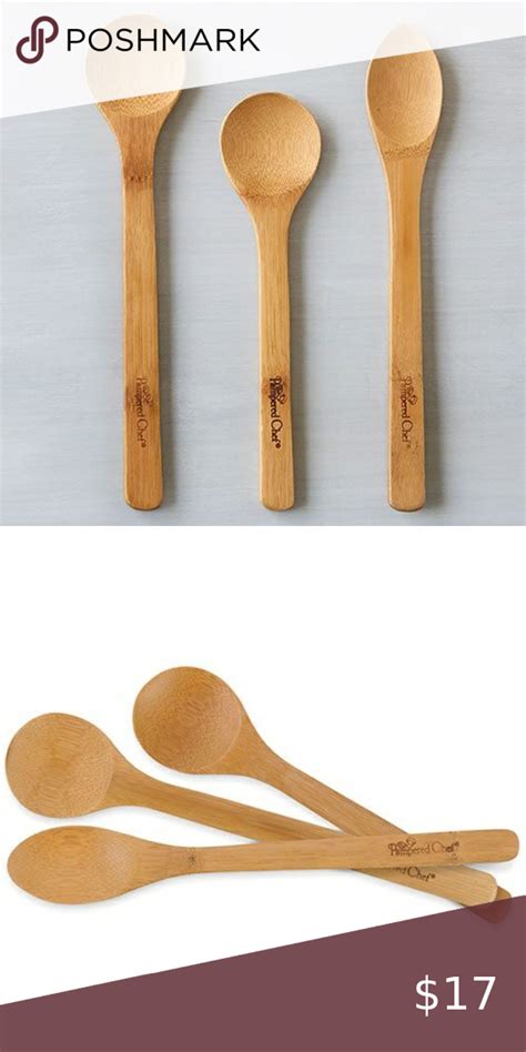 Pampered Chef Bamboo Spoon Set Of 3 1674 Spoon Set Pampered Chef