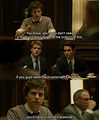 Some of my favourite lines in the whole entire movie. | Social network ...