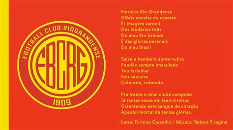 Hino Do Football Club Riograndense Rio Grande RS Arquivos De Futebol Do Brasil