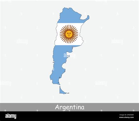 Argentinean Map Flag Map Of Argentina With The National Flag Of Argentina Isolated On White