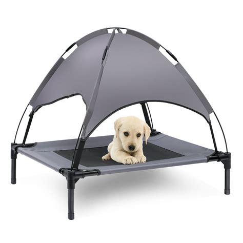 Elevated Dog Bed With Canopy Outdoor Dog Bed Pet Canopy With Cot