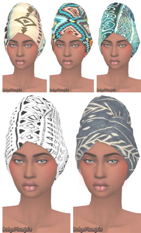 My Sims 4 Blog Head Wraps By Bohoplumbie