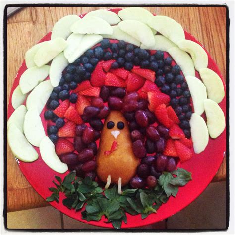 Thanksgiving appetizer and snack recipes. Kids thanksgiving appetizer | Turkey fruit platter, Fruit ...