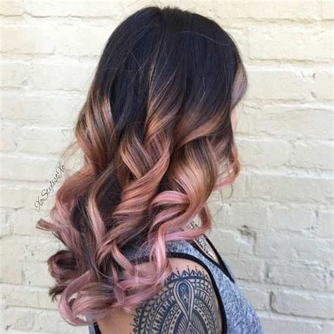 23 stunning rose gold hair looks for 2023 hair color rose gold rose gold balayage hair