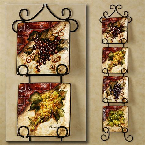 Square Plate Set Grape Kitchen Decor Wine Decor Kitchen Wine Theme