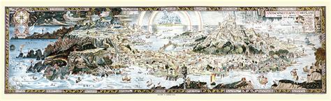 An Ancient Map Of Fairyland Painting By Bernard Sleigh Fine Art America