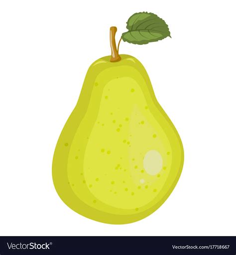 Fresh Pear Icon Green Pear Royalty Free Vector Image
