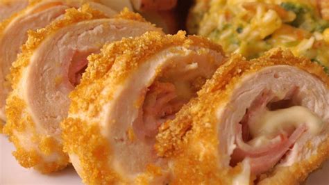 Chicken cordon bleu is a dish composed of chicken breasts, ham, and swiss cheese. Best Chicken Kiev or Cordon Blue Recipe - Cooking On A Boat