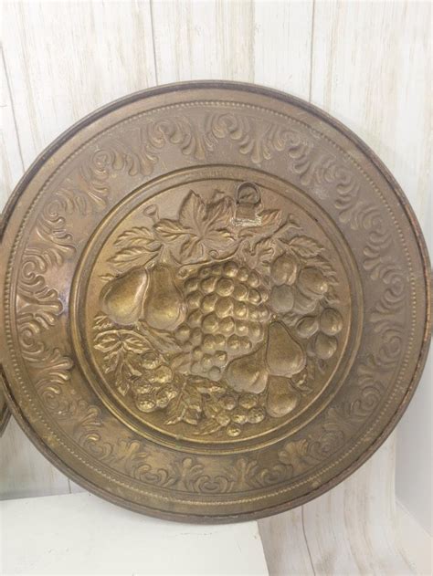 Decorative Brass Brass Plates Mid Century 1960s Vintage Etsy