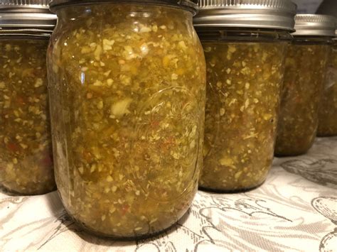Green Tomato Sweet Relish Is A Great Canning Recipe To Add To Your