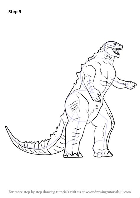 Step By Step How To Draw A Godzilla