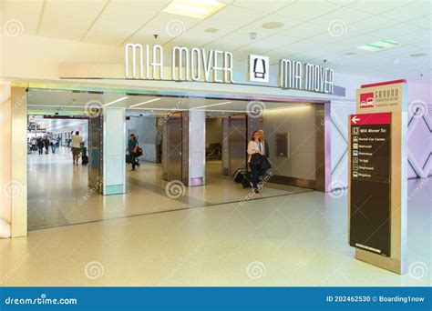 Mia People Mover Station Miami Airport In Florida Editorial Image