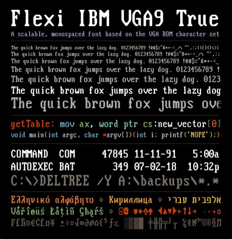 Flexi Ibm Vga Font A Scalable Take On Text Mode