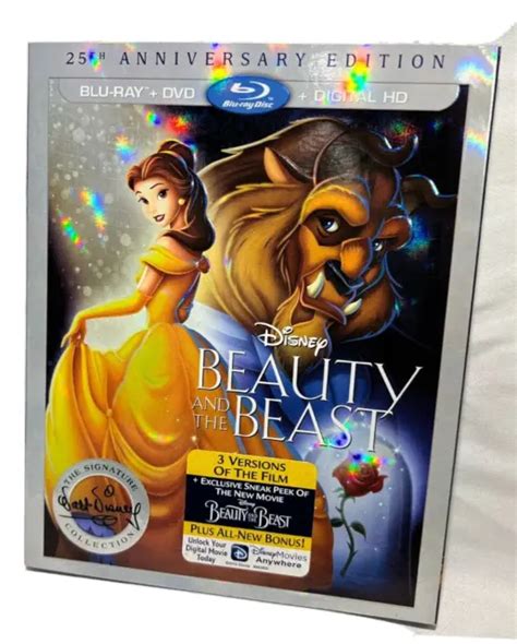 Disney Beauty And The Beast 25th Anniversary Edition Blu Ray Dvd