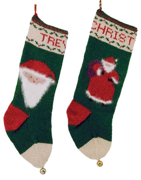 Santa Christmas Stockings Yankee Knitter Knitting Pattern Halcyon