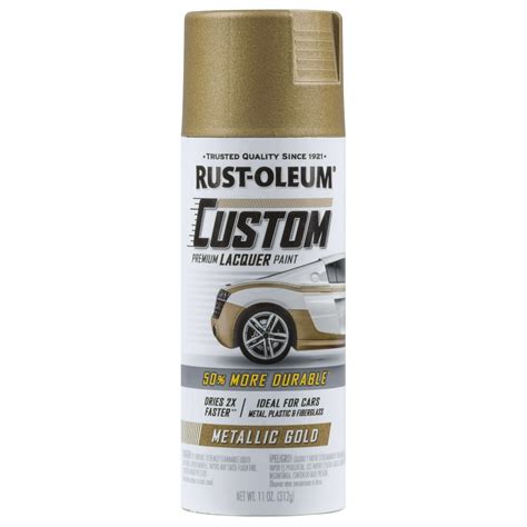 Metallic Gold Rust Oleum Automotive Lacquer Spray Paint 11 Oz