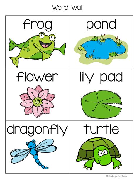 Pond Animals Preschool Printable
