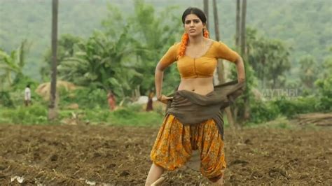 Actress Samantha Removing Saree In Rangastalam Youtube